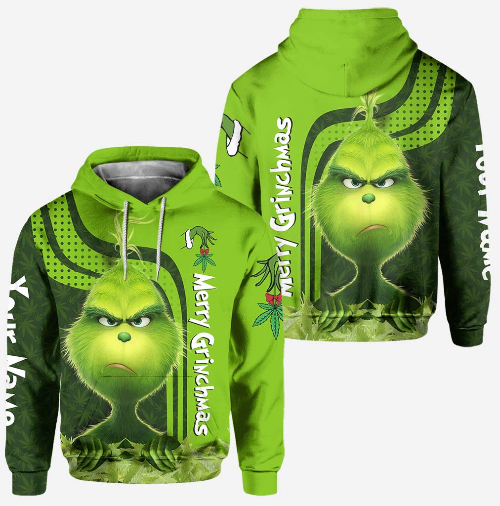 Personalized Christmas Hoodie and Leggings Grinch Design Gift