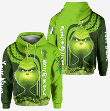 Load image into Gallery viewer, Personalized Christmas Hoodie and Leggings Grinch Design Gift
