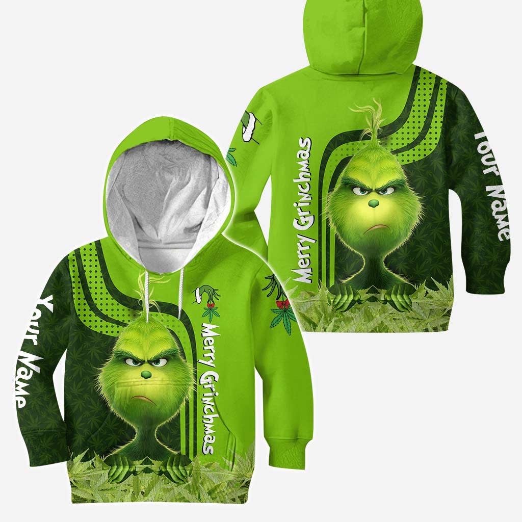 Personalized Christmas Hoodie and Leggings Grinch Design Gift