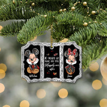 Load image into Gallery viewer, Personalized Christmas Mouse Ornament Double-Sided Aluminum Gift for Couples
