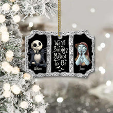 Load image into Gallery viewer, Personalized Christmas Nightmare Scalloped Aluminium Ornament Gift for Couples
