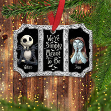 Load image into Gallery viewer, Personalized Christmas Nightmare Scalloped Aluminium Ornament Gift for Couples
