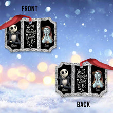 Load image into Gallery viewer, Personalized Christmas Nightmare Scalloped Aluminium Ornament Gift for Couples
