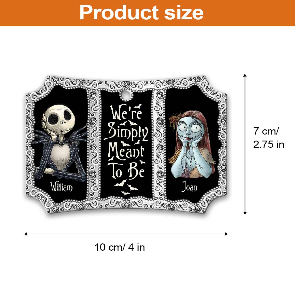 Personalized Christmas Nightmare Scalloped Aluminium Ornament Gift for Couples
