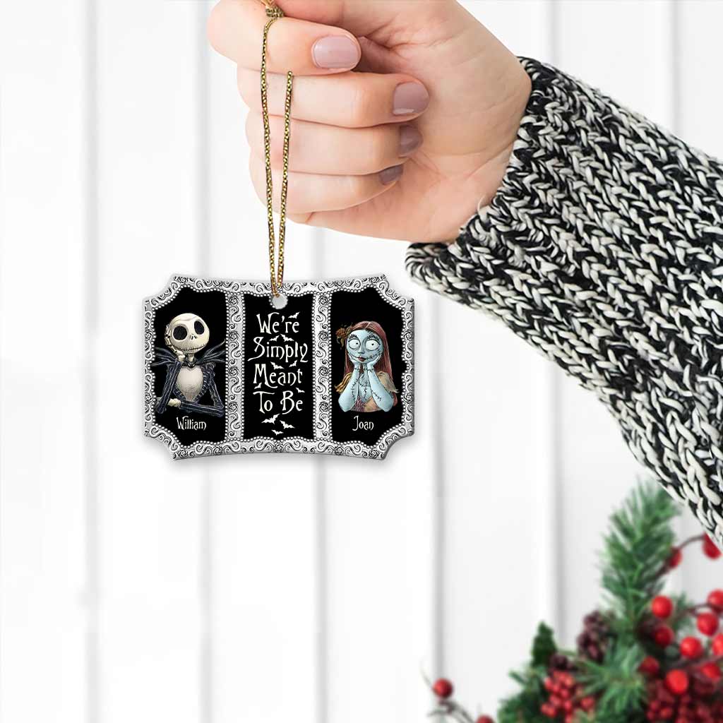 Personalized Christmas Nightmare Scalloped Aluminium Ornament Gift for Couples