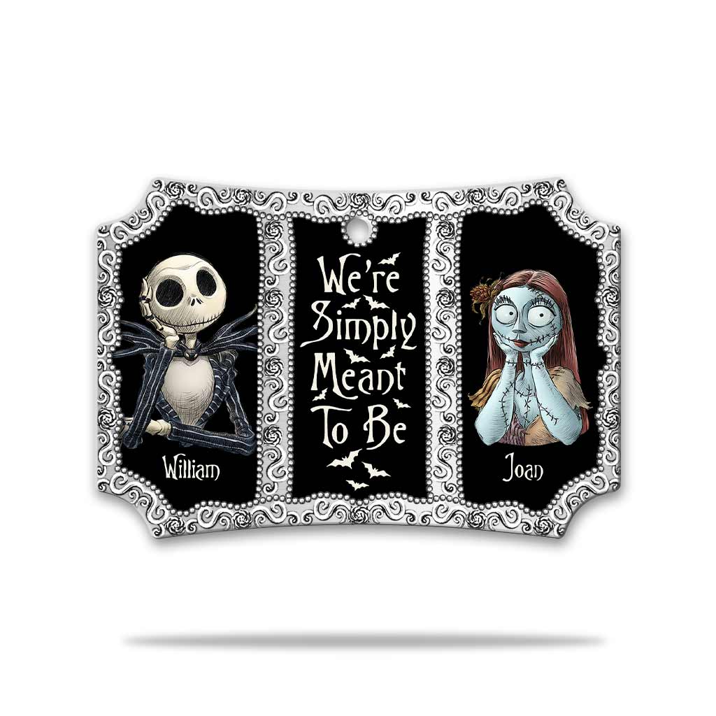 Personalized Christmas Nightmare Scalloped Aluminium Ornament Gift for Couples