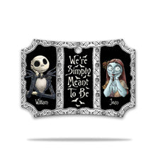 Load image into Gallery viewer, Personalized Christmas Nightmare Scalloped Aluminium Ornament Gift for Couples

