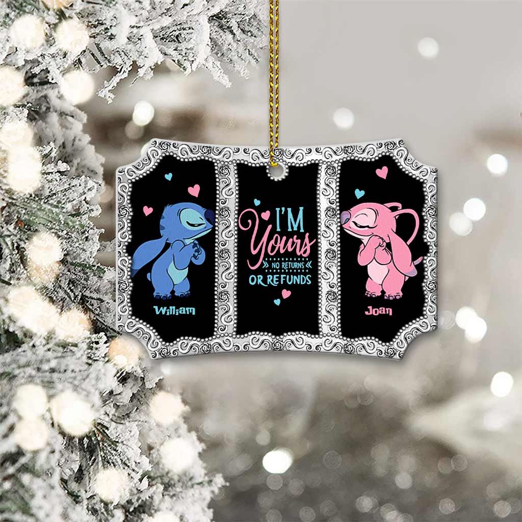 Personalized Scalloped Aluminium Christmas Ornament Gift for Partner