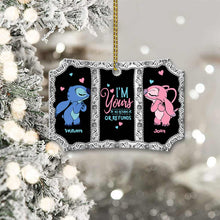 Load image into Gallery viewer, Personalized Scalloped Aluminium Christmas Ornament Gift for Partner
