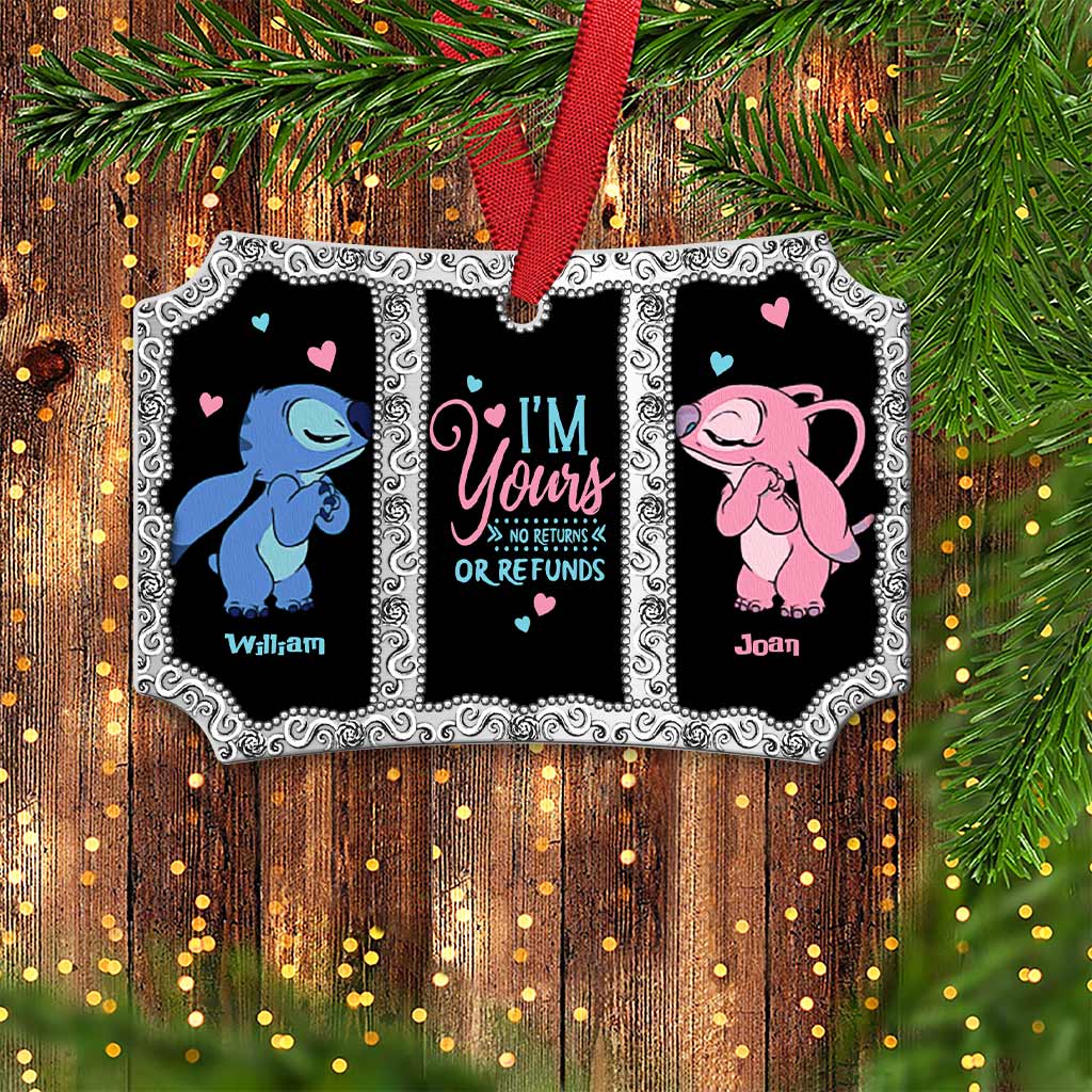 Personalized Scalloped Aluminium Christmas Ornament Gift for Partner