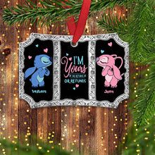 Load image into Gallery viewer, Personalized Scalloped Aluminium Christmas Ornament Gift for Partner

