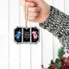 Load image into Gallery viewer, Personalized Scalloped Aluminium Christmas Ornament Gift for Partner
