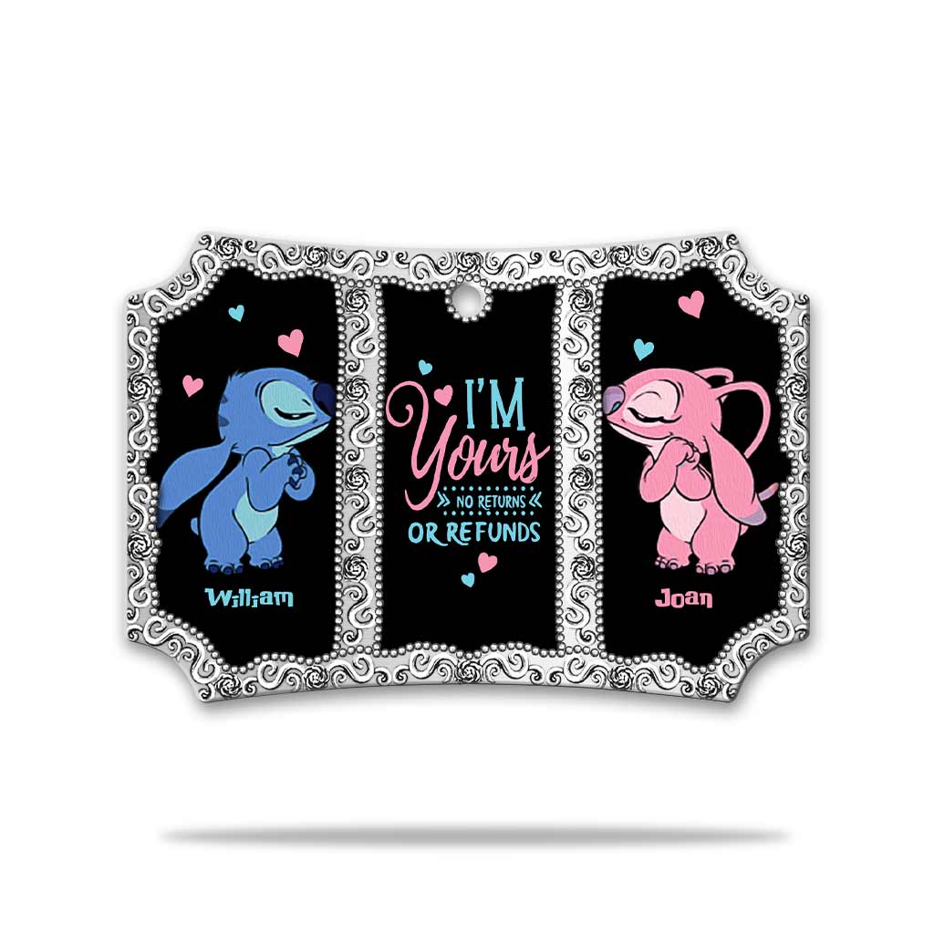 Personalized Scalloped Aluminium Christmas Ornament Gift for Partner