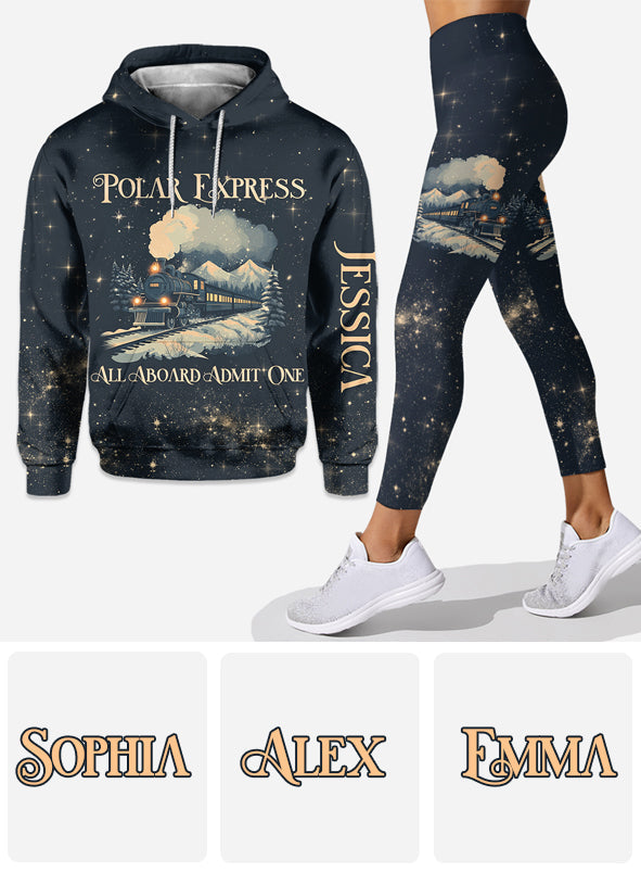 Personalized Polar Express Christmas Hoodie & Leggings Set