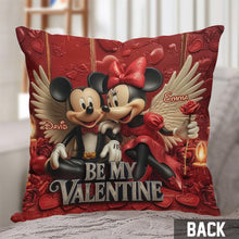 Load image into Gallery viewer, Personalized Valentine's Mouse Throw Pillow with Names
