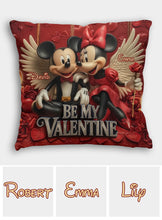 Load image into Gallery viewer, Personalized Valentine's Mouse Throw Pillow with Names

