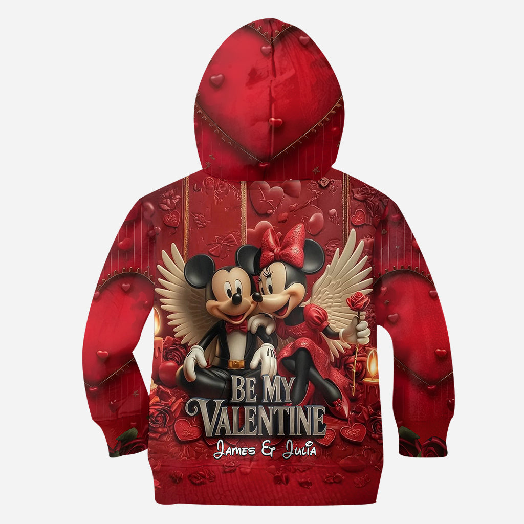 Personalized Valentine Mickey & Minnie All Over Shirt for Couples