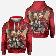 Load image into Gallery viewer, Personalized Valentine Mickey &amp; Minnie All Over Shirt for Couples
