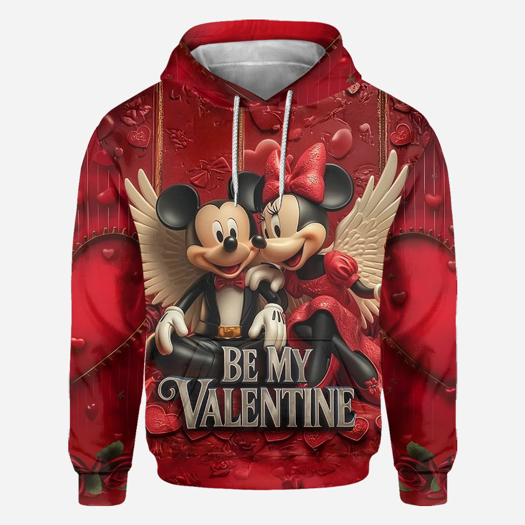 Personalized Valentine Mickey & Minnie All Over Shirt for Couples
