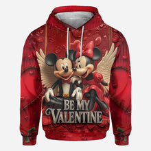 Load image into Gallery viewer, Personalized Valentine Mickey &amp; Minnie All Over Shirt for Couples
