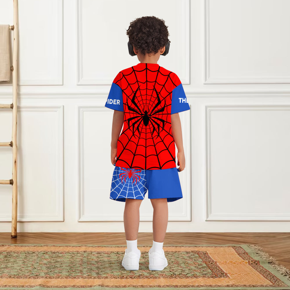 Personalized Spider Alphabet Kids T-Shirt & Shorts Set