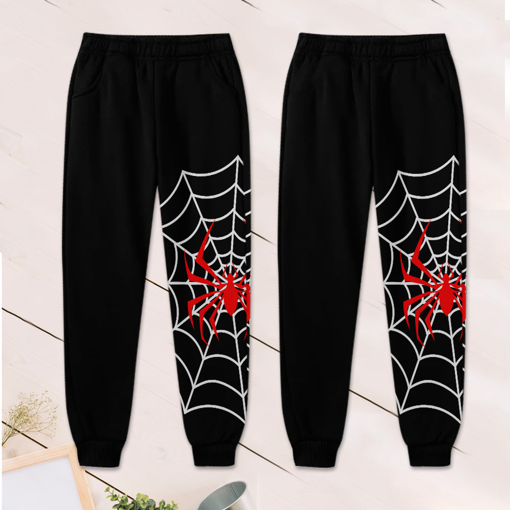 Personalized Spider Web Kids Hoodie & Jogger Pants Set