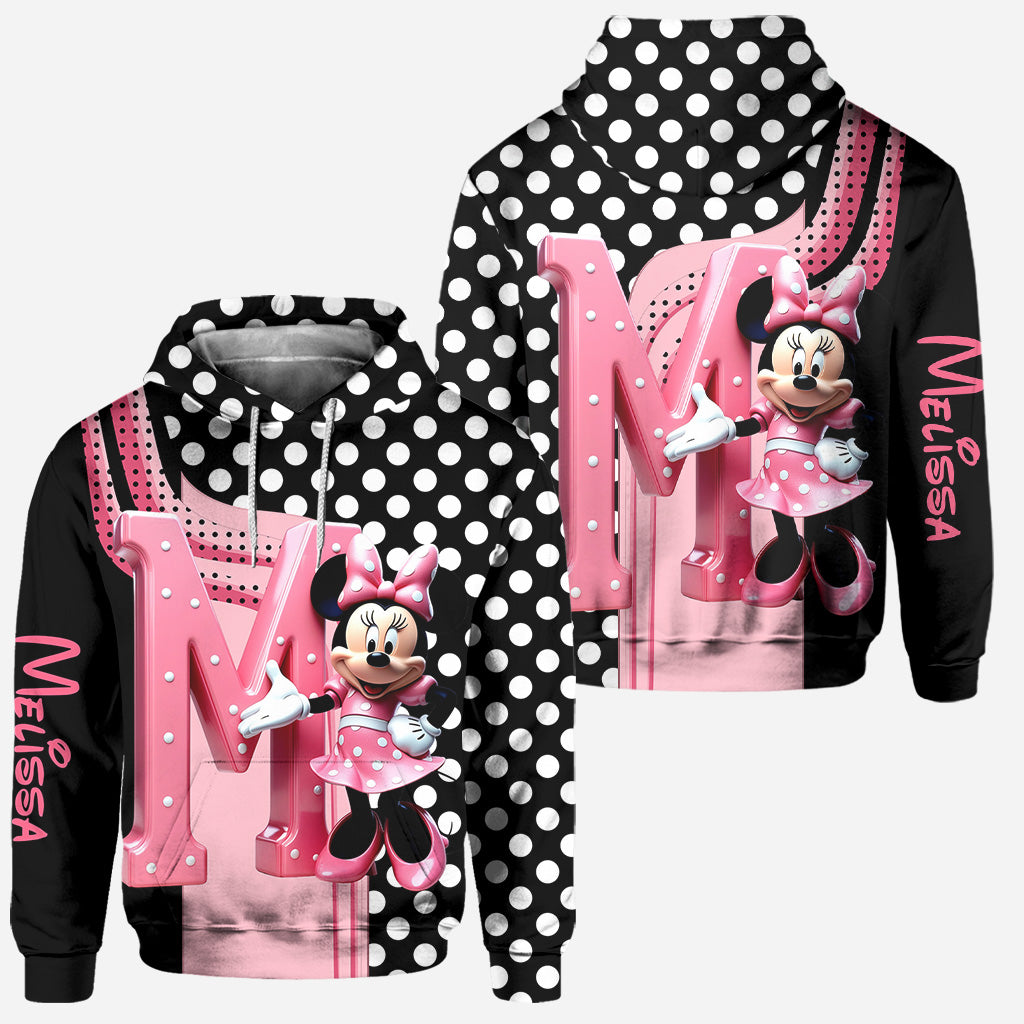 Personalized Pink Mouse Hoodie & Leggings Set for Girls