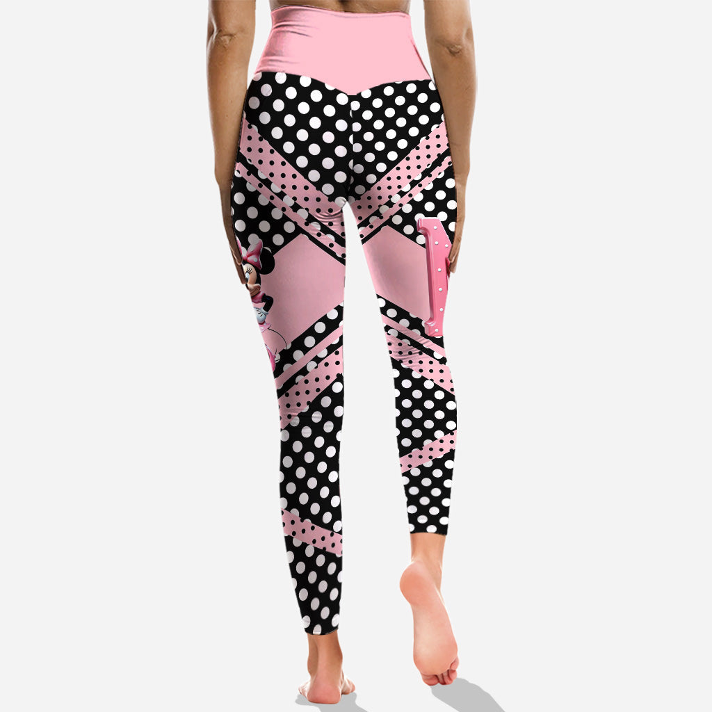 Personalized Pink Mouse Hoodie & Leggings Set for Girls