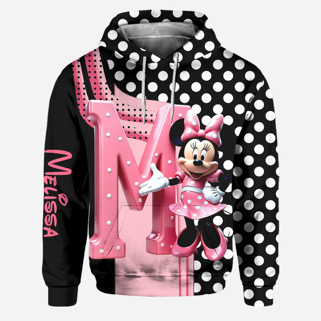 Personalized Pink Mouse Hoodie & Leggings Set for Girls