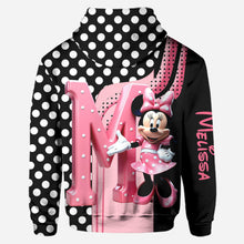 Load image into Gallery viewer, Personalized Pink Mouse Hoodie &amp; Leggings Set for Girls
