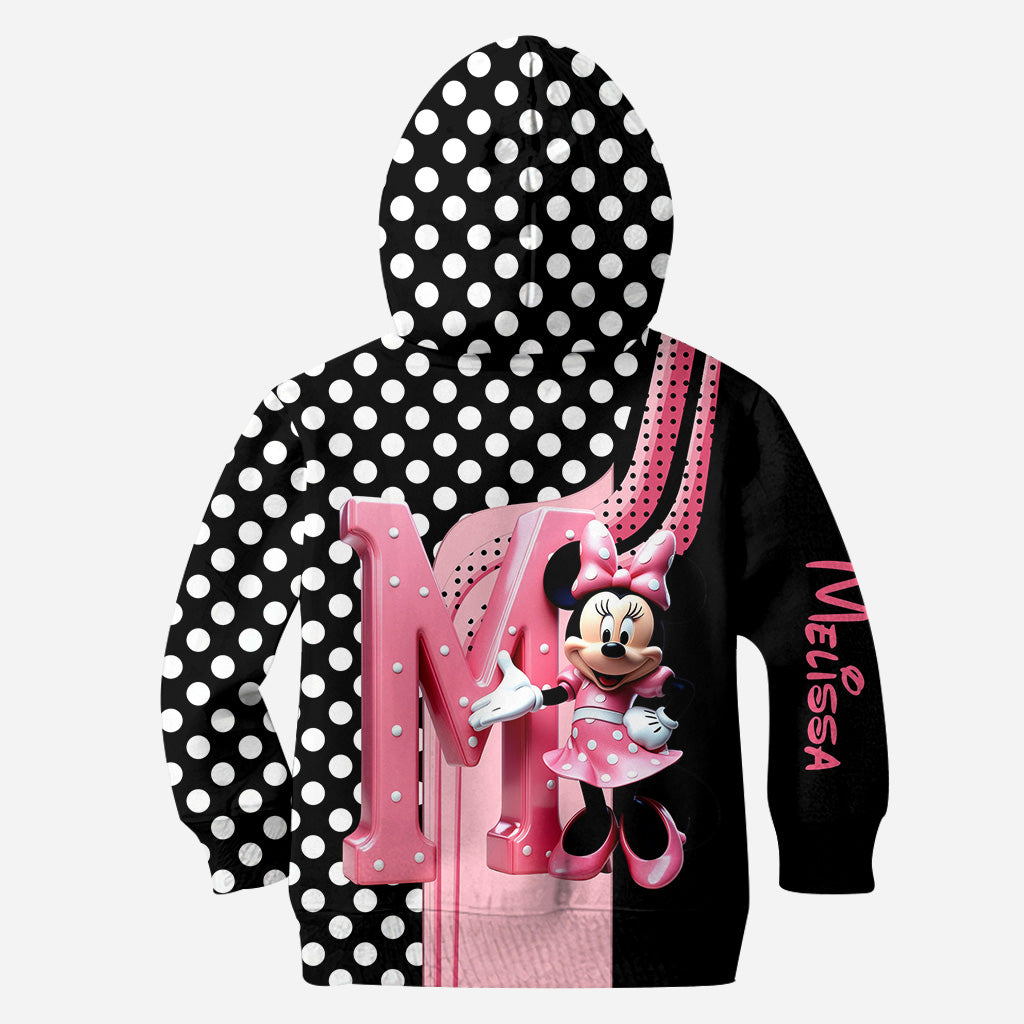 Personalized Pink Mouse Hoodie & Leggings Set for Girls