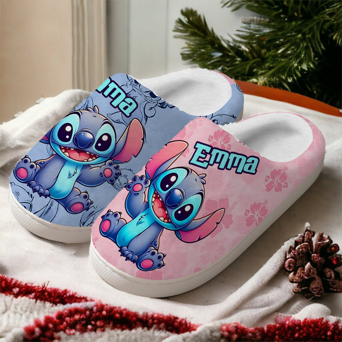 Personalized Ohana Slippers Custom Name Gift for Kids