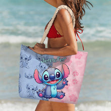 Load image into Gallery viewer, Personalized Ohana Beach Bag Custom Name Canvas Tote
