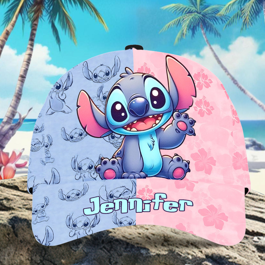 Personalized Classic Cap with Stitch Design for Kids – Custom Name Gift