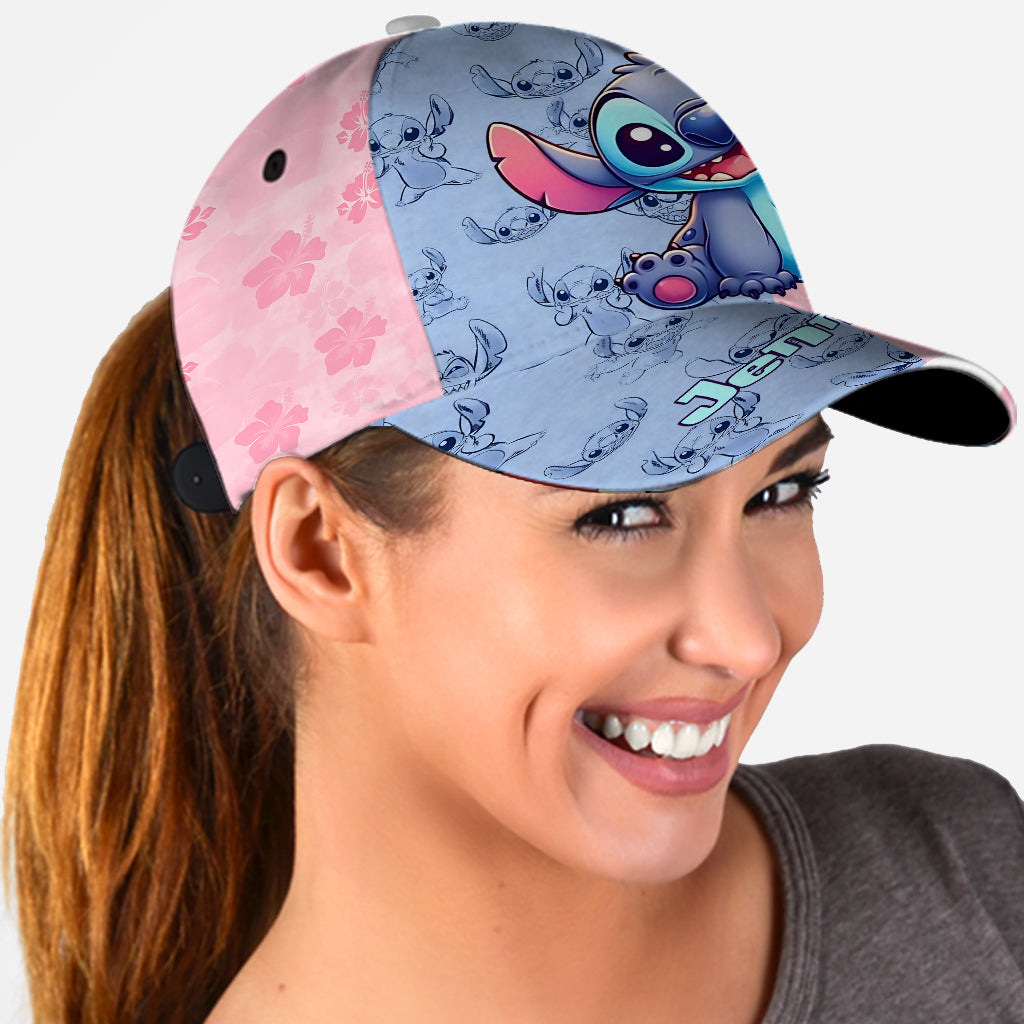 Personalized Classic Cap with Stitch Design for Kids – Custom Name Gift