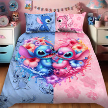 Load image into Gallery viewer, Personalized Ohana Quilt Set for Couples | Custom Heart Design
