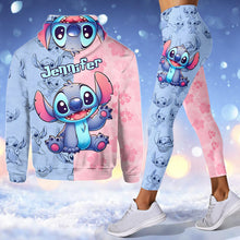 Load image into Gallery viewer, Personalized Ohana Hoodie and Leggings Set for Kids - Custom Name Gift
