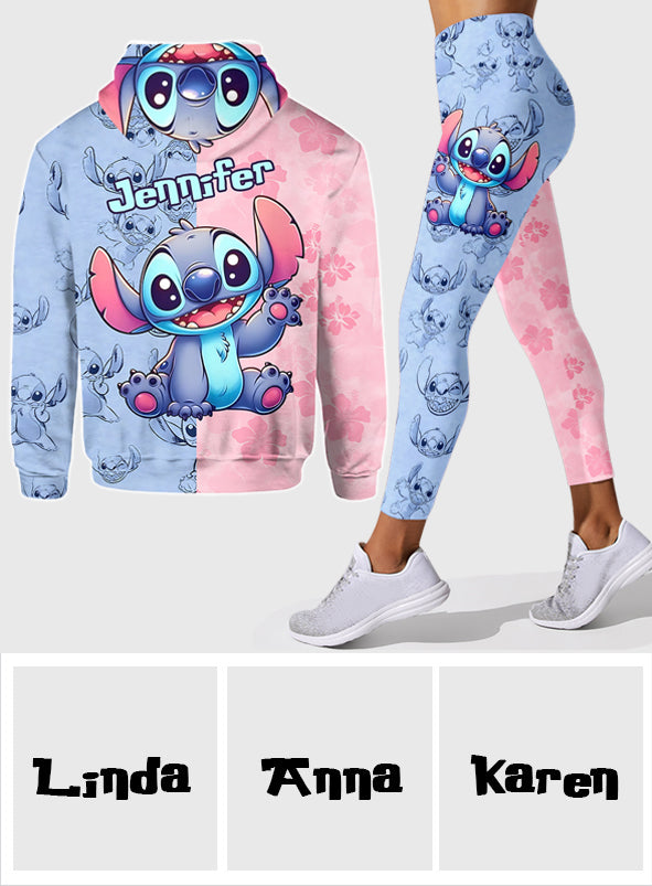 Personalized Ohana Hoodie and Leggings Set for Kids - Custom Name Gift