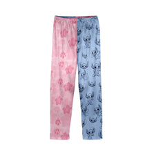 Load image into Gallery viewer, Personalized Satin Button Down Pajamas Set for Mom - Cute Stitch Design
