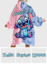 Load image into Gallery viewer, Personalized Ohana Blanket Hoodie Custom Name Gift for Kids
