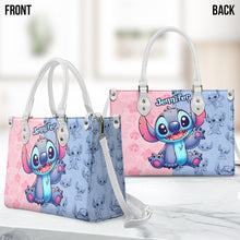 Load image into Gallery viewer, Personalized Ohana Leather Handbag with Name Gift for Her
