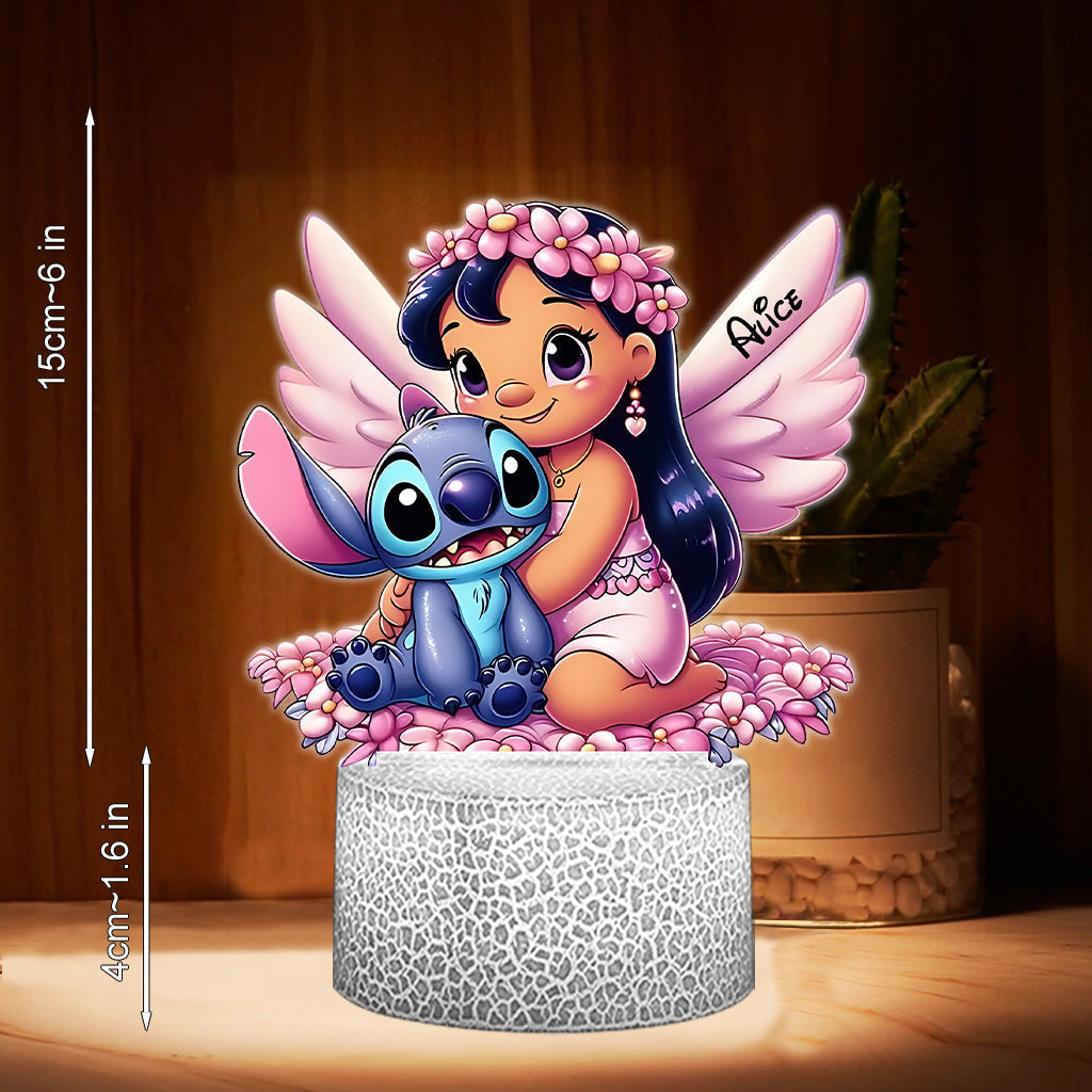 Personalized Ohana Shaped Plaque Light Base for Friends & Family