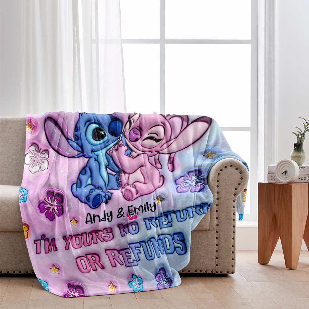 Personalized Ohana Blanket Custom Name Gift for Couples