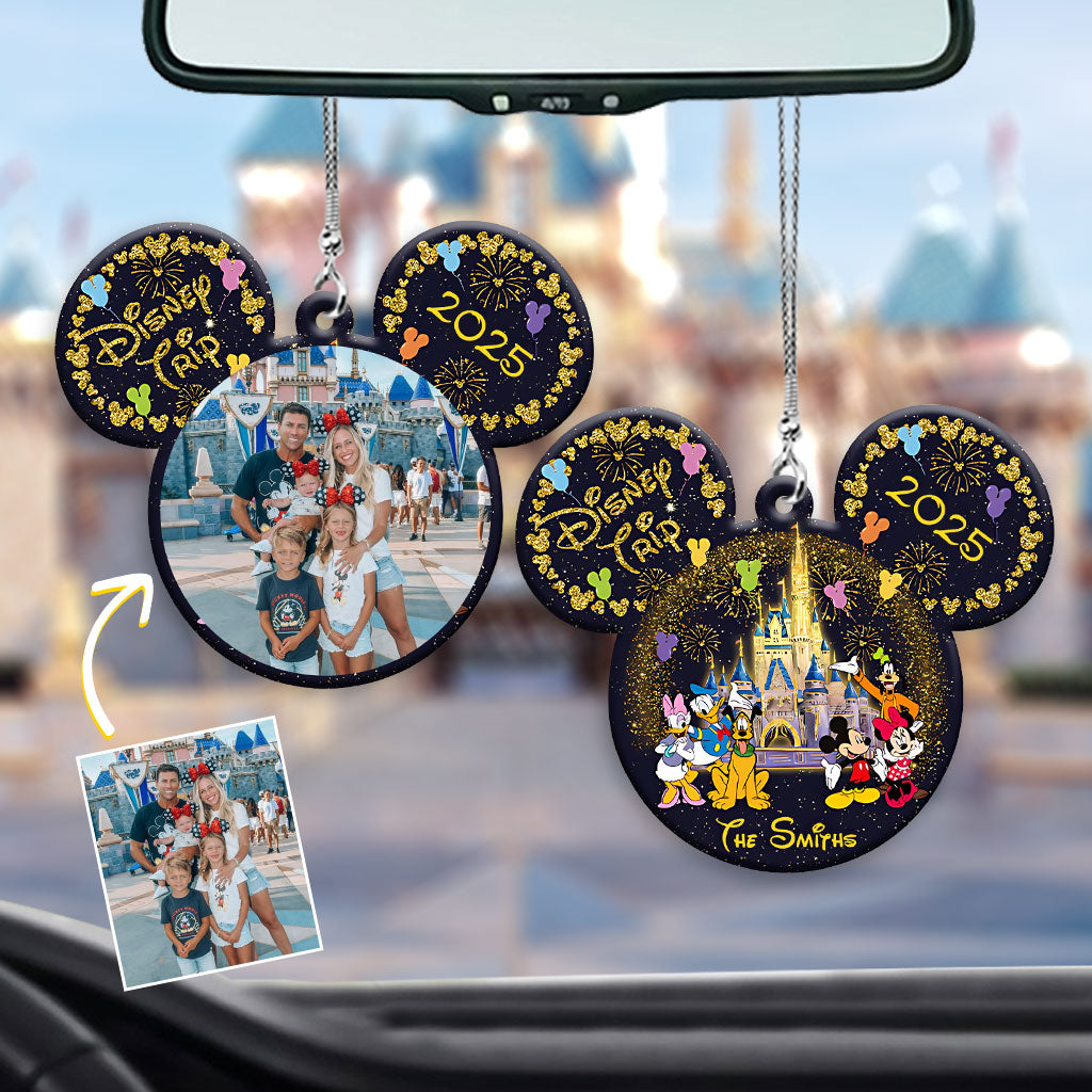 Personalized Disney Photo Car Ornament Custom Name Gift