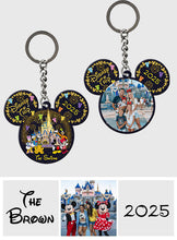 Load image into Gallery viewer, Personalized Photo Keychain Disney Trip Gift for Family
