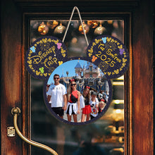 Load image into Gallery viewer, Custom Family Trip Mouse Shaped Wood Sign with Photo
