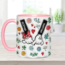 Load image into Gallery viewer, Personalized You &amp; Me Accent Mug Custom Names Gift for Couple
