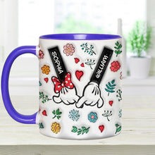 Load image into Gallery viewer, Personalized You &amp; Me Accent Mug Custom Names Gift for Couple
