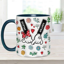 Load image into Gallery viewer, Personalized You &amp; Me Accent Mug Custom Names Gift for Couple
