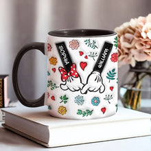 Load image into Gallery viewer, Personalized You &amp; Me Accent Mug Custom Names Gift for Couple
